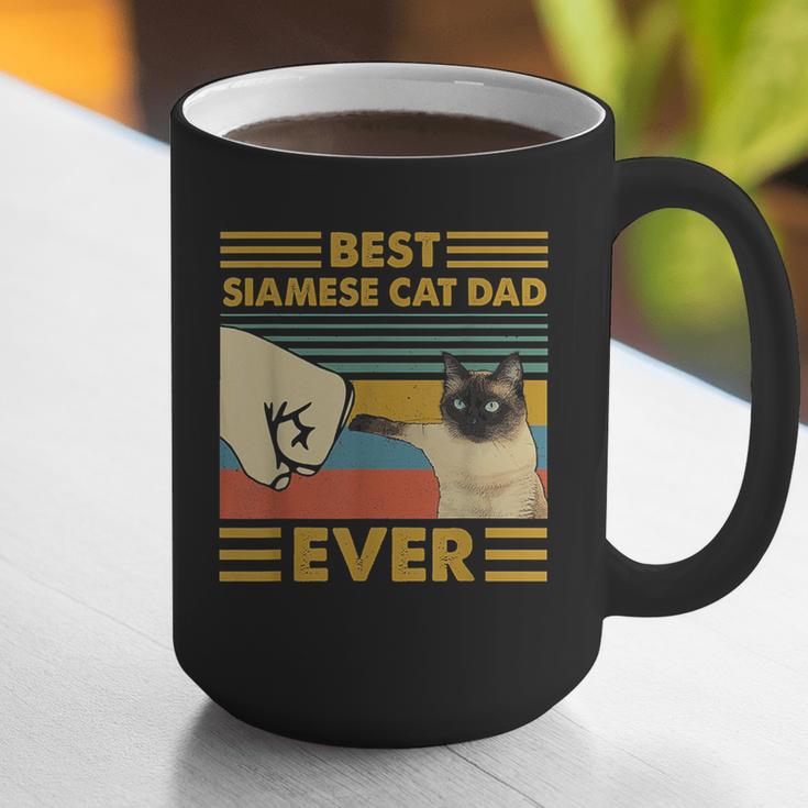 Best Siamese Cat Dad Ever Retro Vintage Sunset Graphic Print Coffee Mug