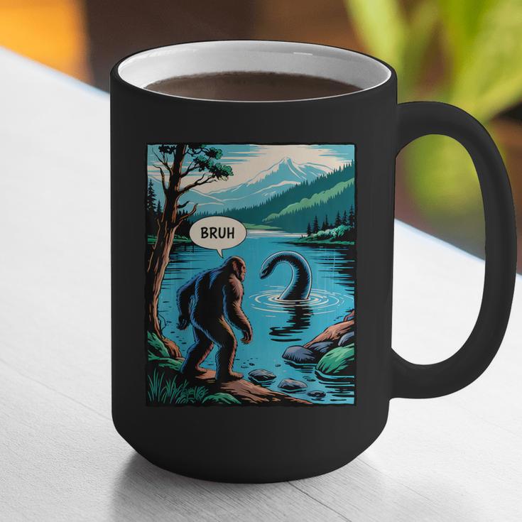 Bigfoot Sasquatch Loch Ness Monster Introvert Bruh Graphic Print Coffee Mug Bigfoot Sasquatch Loch Ness Monster Introvert Bruh Graphic Print Coffee Mug