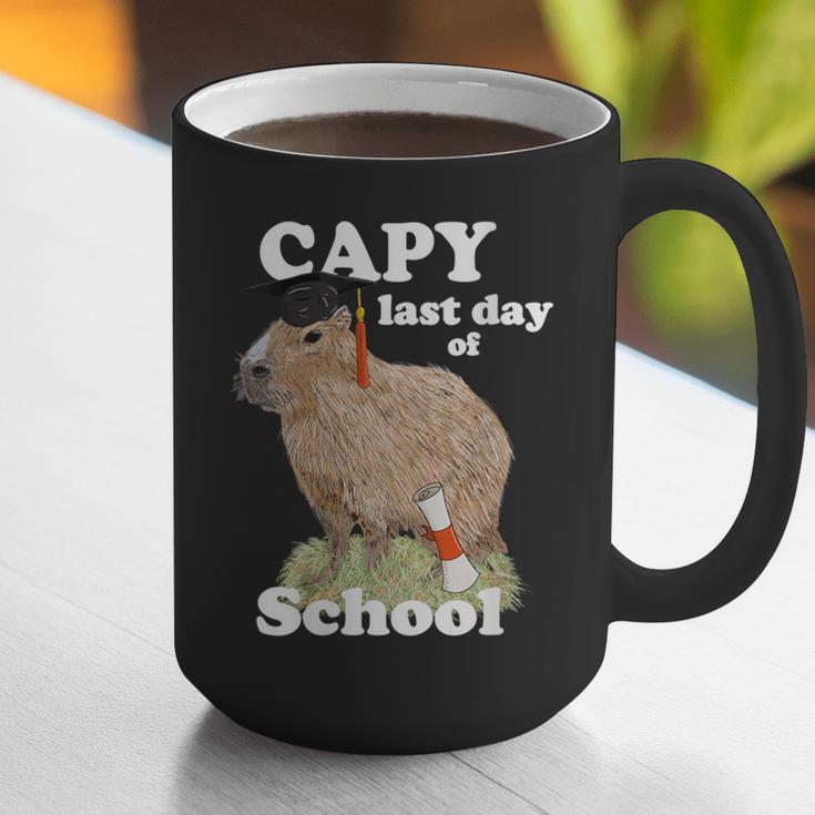 Capy Last Day Of School Capybara Graduation Quote Graphic Print Coffee Mug