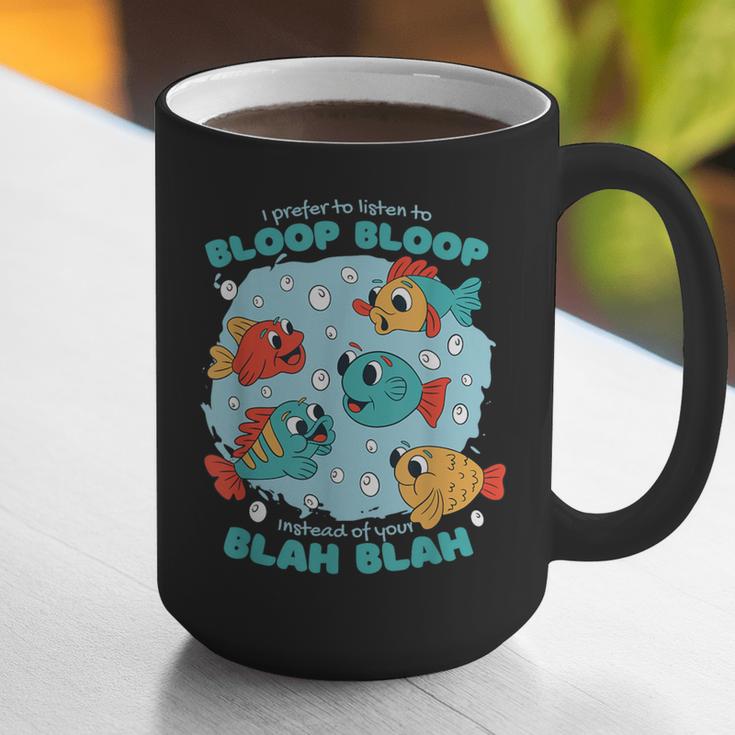Cartoon Sarcasm Anti-Social Nihilism Introvert Fish Graphic Print Coffee Mug