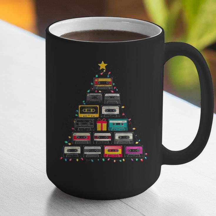 Cassette Tape Christmas Tree Graphic 80s 90s Retro Nostalgia Graphic Print Coffee Mug