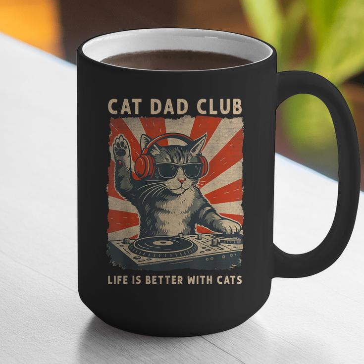 Cat Dad Club Life Is Better With Cats Cat Dad Cat Graphic Print Coffee Mug