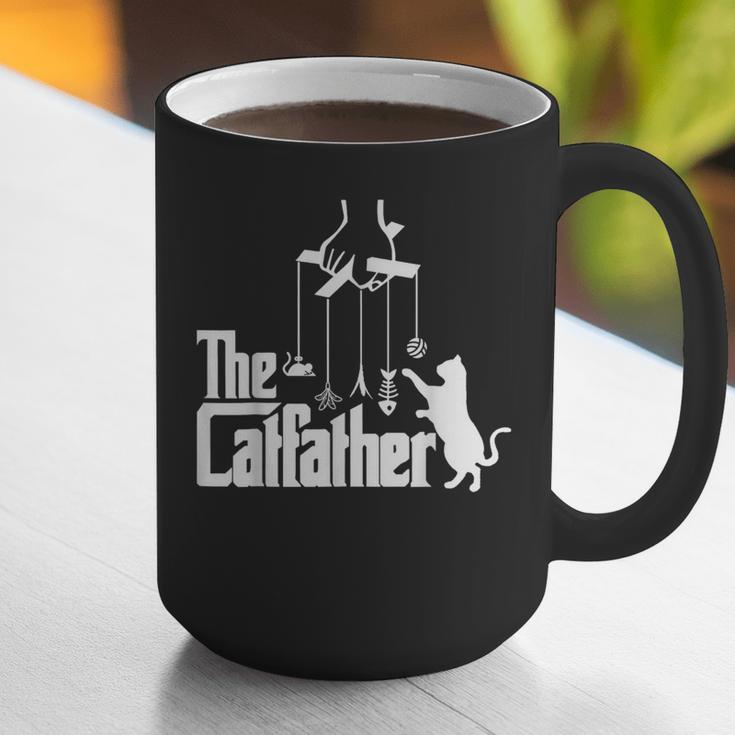 Cat Dad Life The Catfather Fathers Day Vintage Graphic Print Coffee Mug
