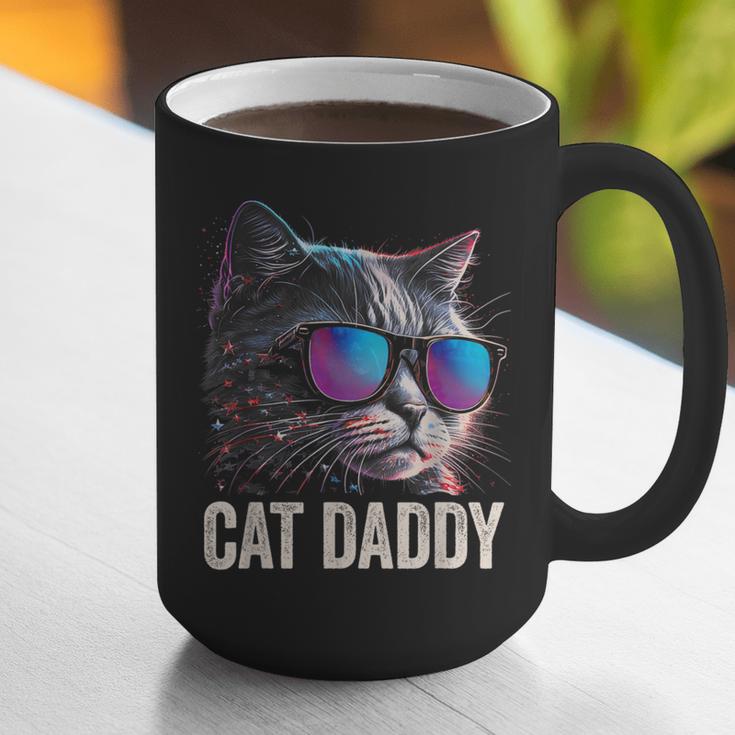 Cat Daddy Shirt Cat Sunglasses Cool Cat Dad Men Father Graphic Print Coffee Mug