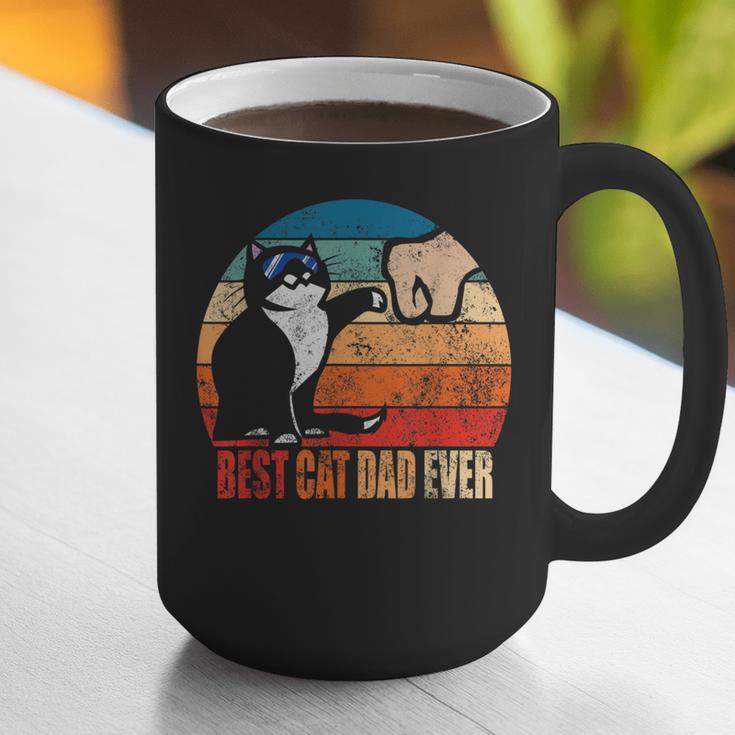 Cat Loving Daddy Fathers Day Mens None Best Cat Dad Ever Paw Fist Bump Fathers Day TeeShirt Small US Graphic Print Coffee Mug
