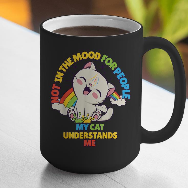 Cat Mom Loves Cats Dad Not In The Mood For People Introvert Graphic Print Coffee Mug Cat Mom Loves Cats Dad Not In The Mood For People Introvert Graphic Print Coffee Mug