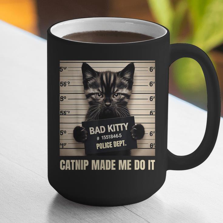 Catnip Made Me Do It Mugshot For Cat Lover Cat Mom Cat Dad Graphic Print Coffee Mug