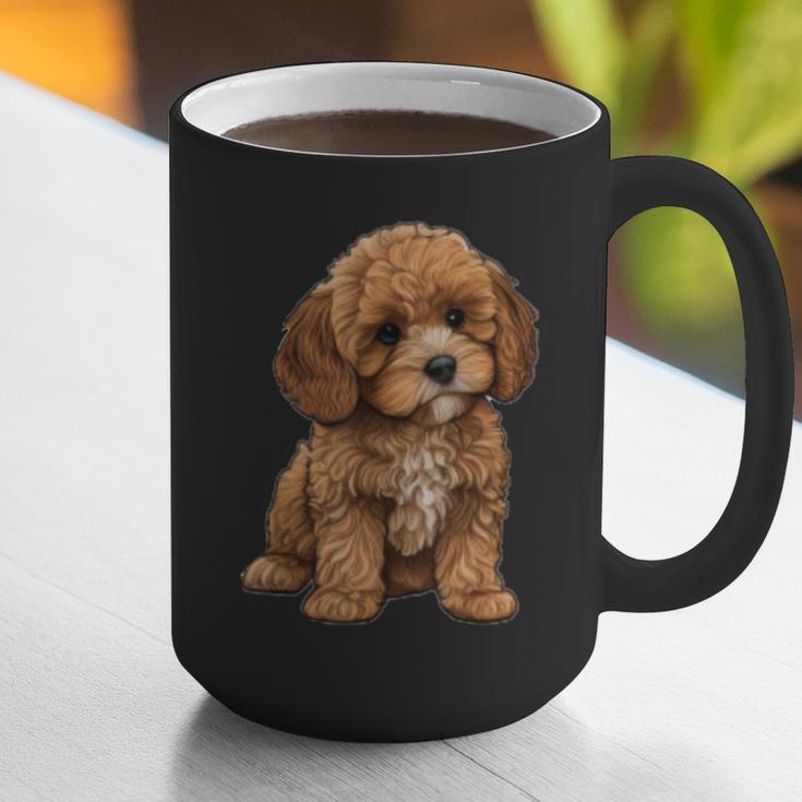 Cavapoo Breed Pet Lover Art Dog For Mom Dad Kids Graphic Print Coffee Mug