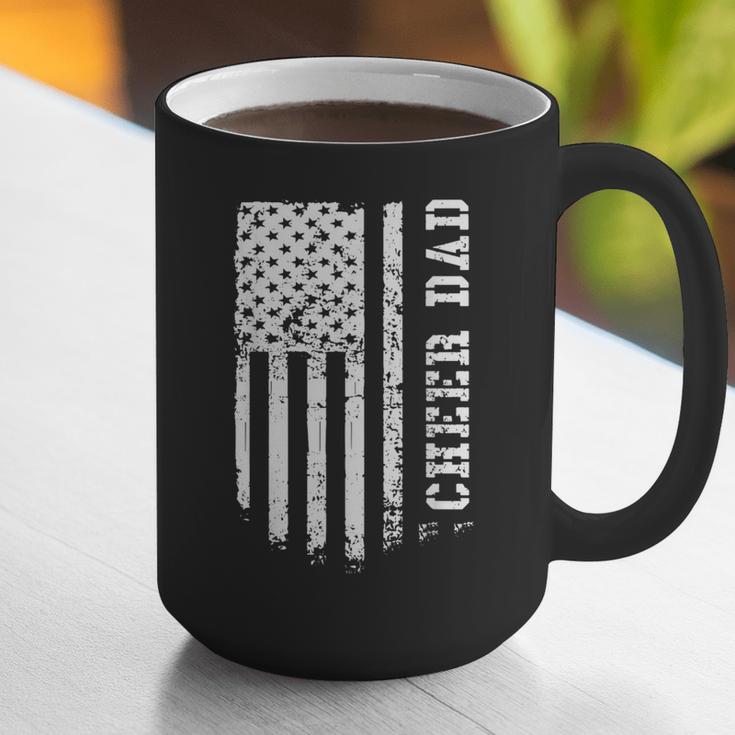 Cheer Dad Cheerleading American Flag Fathers Day Cheerleader Graphic Print Coffee Mug Cheer Dad Cheerleading American Flag Fathers Day Cheerleader Graphic Print Coffee Mug