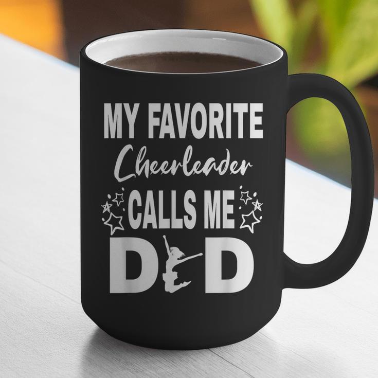 Cheer Dad My Favorite Cheerleader Calls Me Dad Graphic Print Coffee Mug