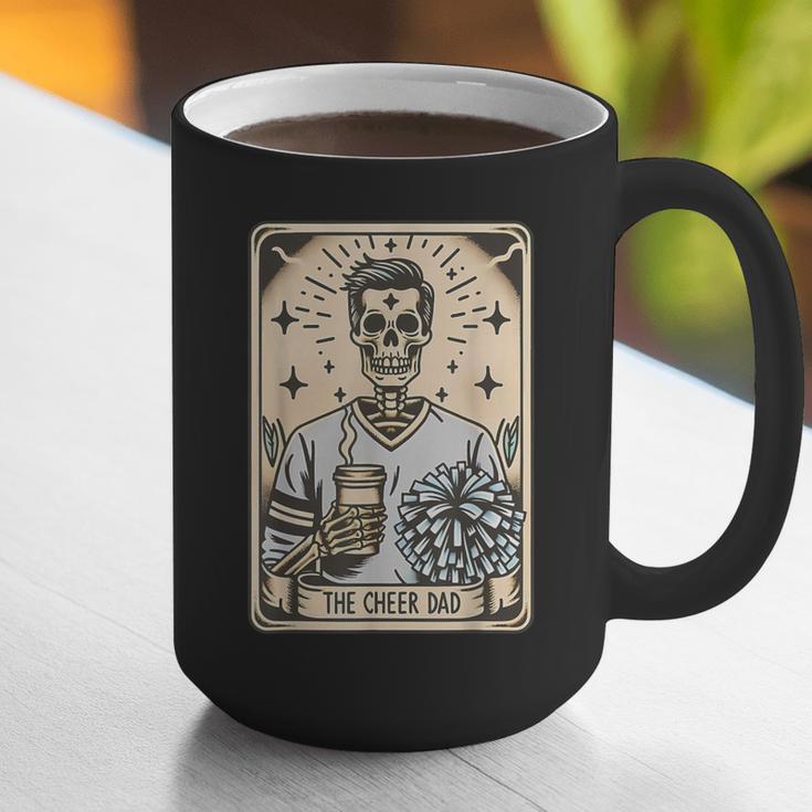 Cheer Dad Tarot Card Skeleton Cheerleading Fathers Day Graphic Print Coffee Mug