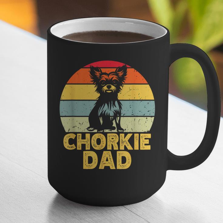 Chorkie Dad Retro Sunset Chihuahua Yorkie Mix Lover Graphic Print Coffee Mug