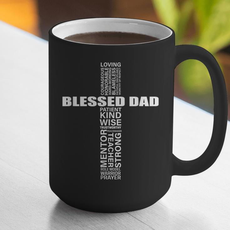 Christian Blessed Dad Cross Father's Day Best Dad Graphic Print Coffee Mug Christian Blessed Dad Cross Father's Day Best Dad Graphic Print Coffee Mug