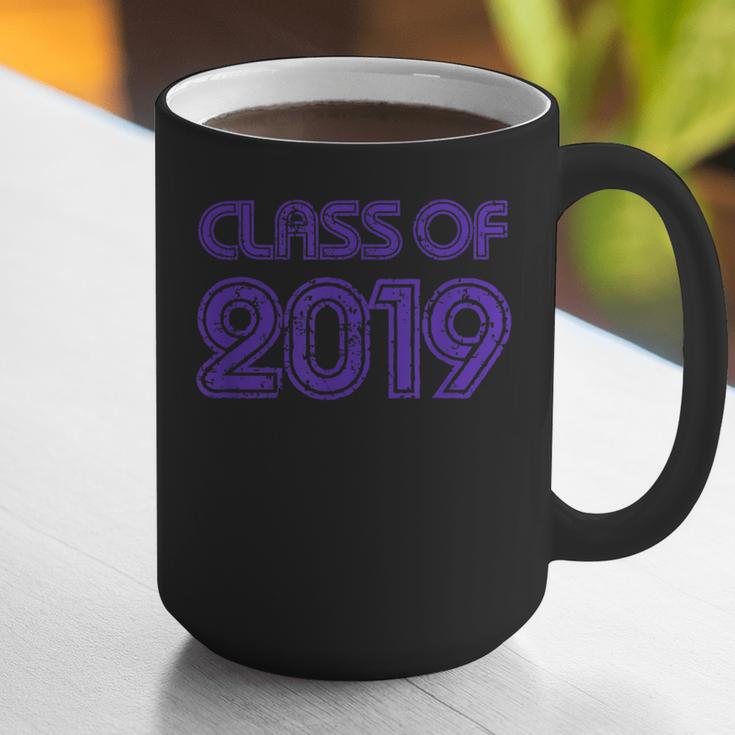 Class Of 2019 High School Graduation Purple Senior Graphic Print Coffee Mug