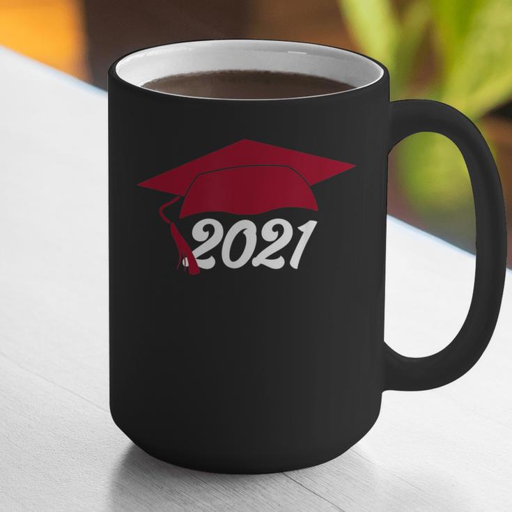Class Of 2021 Burgundy Regalia Graduation Graphic Print Coffee Mug