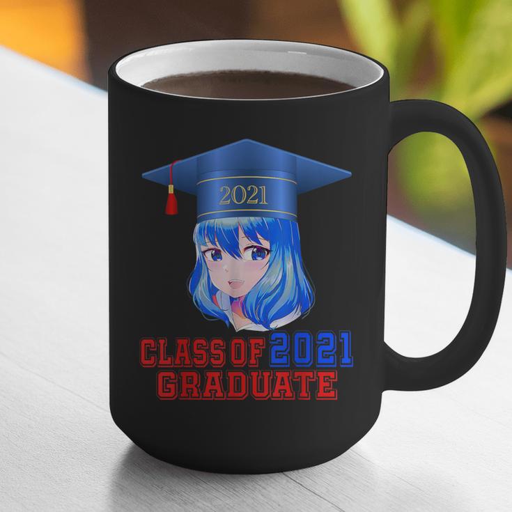 Class Of 2021 Graduate Kawaii Anime Girl School Graduation Graphic Print Coffee Mug
