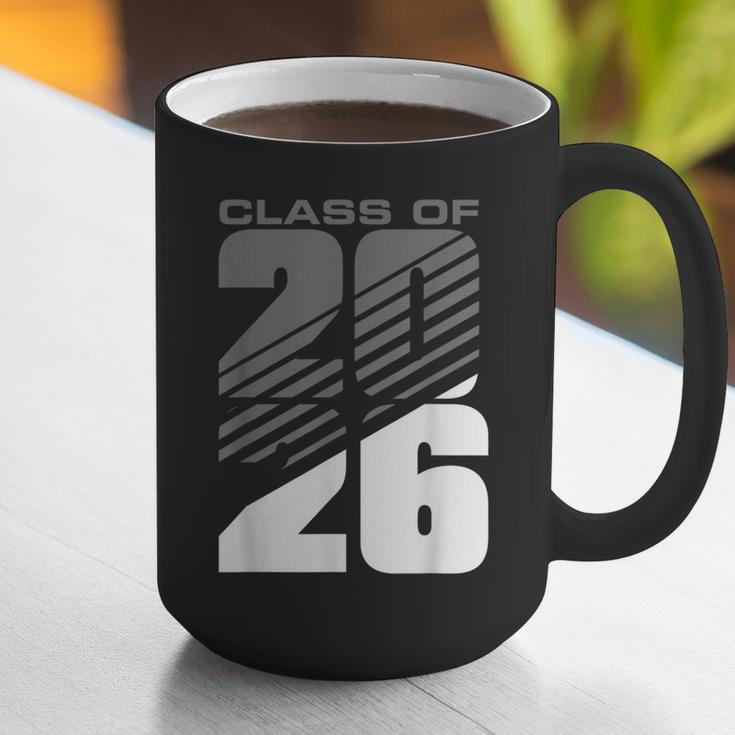 Class Of 2026 High School Senior Graduation Grey Sport Style Graphic Print Coffee Mug