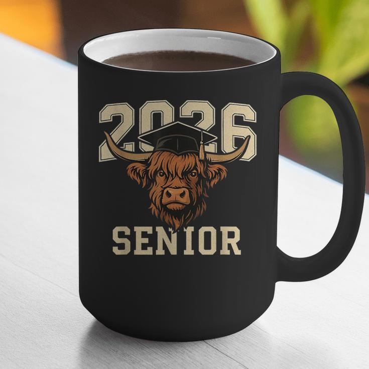 Class Of 2026 Highland Cow Senior Graduation School Pride Graphic Print Coffee Mug