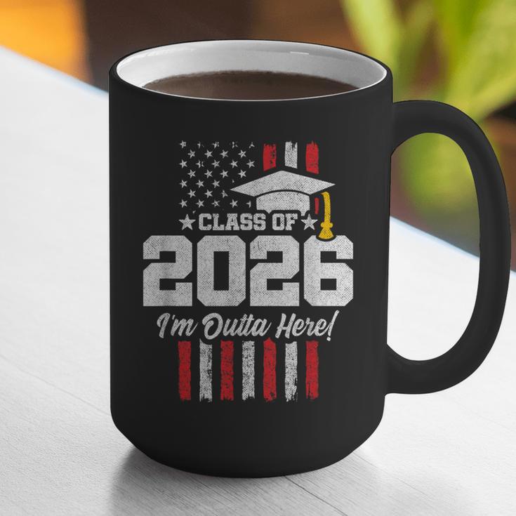 Class Of 2026 Senior Graduation American Flag Senior 2026 Graphic Print Coffee Mug