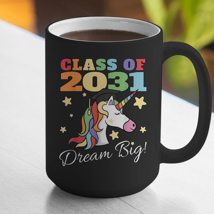 Class Of 2031 Magical Unicorn Graduation Cap Graphic Print Coffee Mug