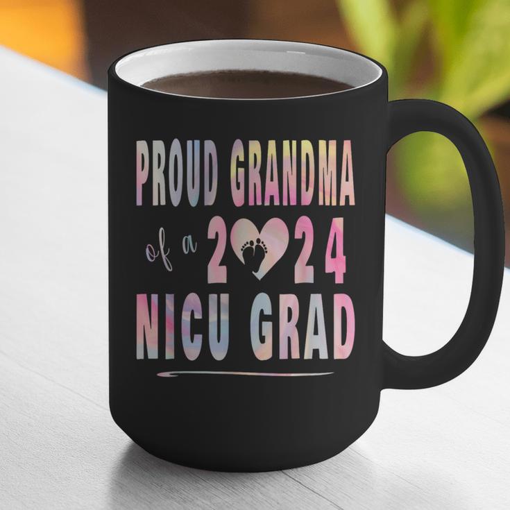 Colorful Proud Grandma 2024 NICU Graduate Baby Graduation Graphic Print Coffee Mug