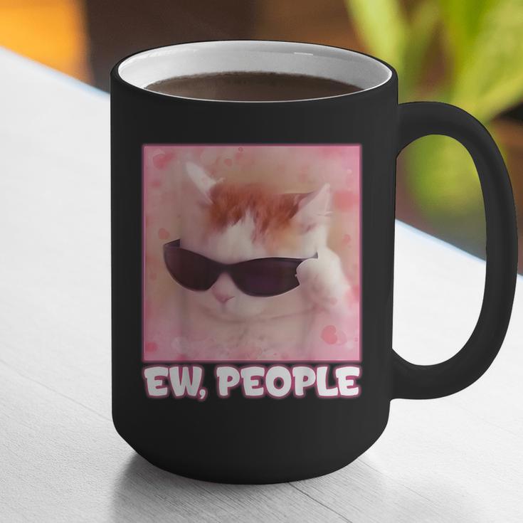 Cool Cat Meme Ew People Anti Social Introvert Cute Cat Graphic Print Coffee Mug Cool Cat Meme Ew People Anti Social Introvert Cute Cat Graphic Print Coffee Mug