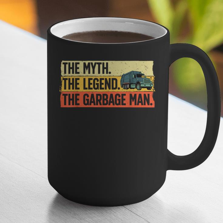 Cool Garbage Man Art For Men Dad Father Garbage Dump Truck Graphic Print Coffee Mug