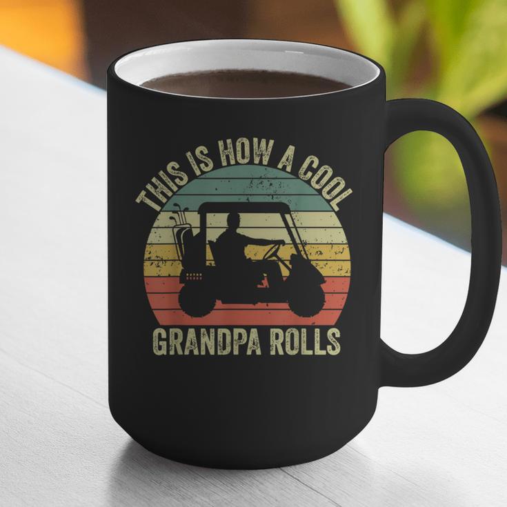 This Is How A Cool Grandpa Rolls Vintage Golf Dad Grandpa Graphic Print Coffee Mug
