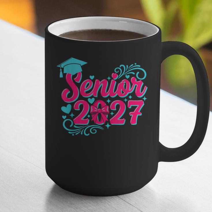 Coquette Pink Bow Senior 2027 Class Of Graduation Graphic Print Coffee Mug