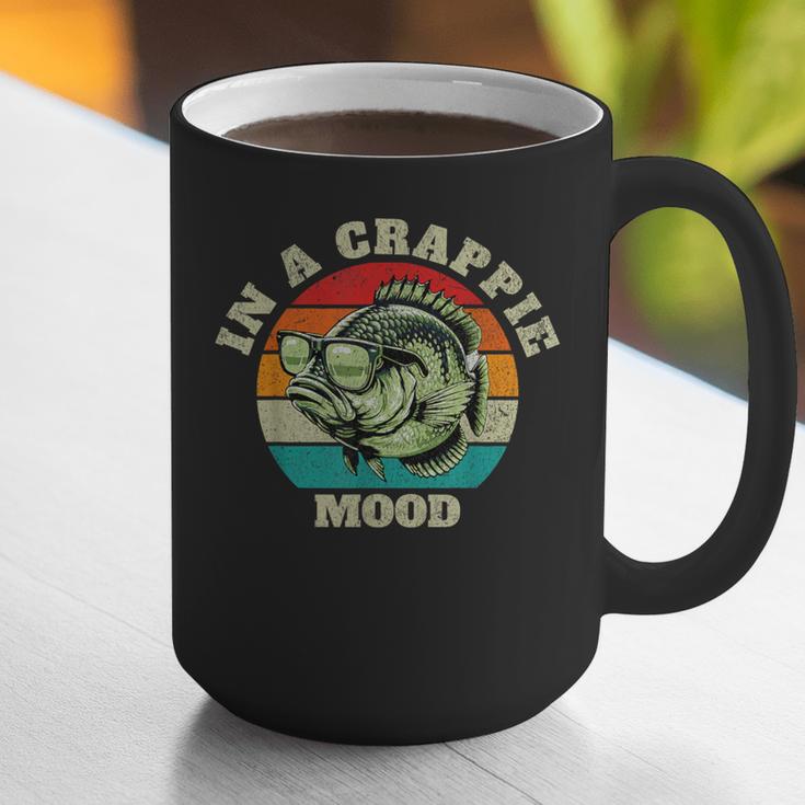 In A Crappie Mood Retro Fishing Sarcastic Dad Graphic Print Coffee Mug