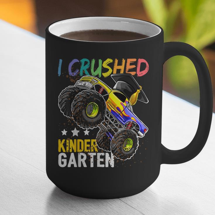 I Crushed Kindergarten Monster Truck Graduation Boys Small Graphic Print Coffee Mug