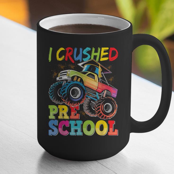 I Crushed Pre-K Monster Truck Graduation Preschool Grad 2025 Graphic Print Coffee Mug