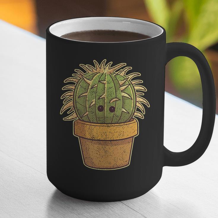 Cute Golden Barrel Cactus Introvert Distressed Graphic Print Coffee Mug