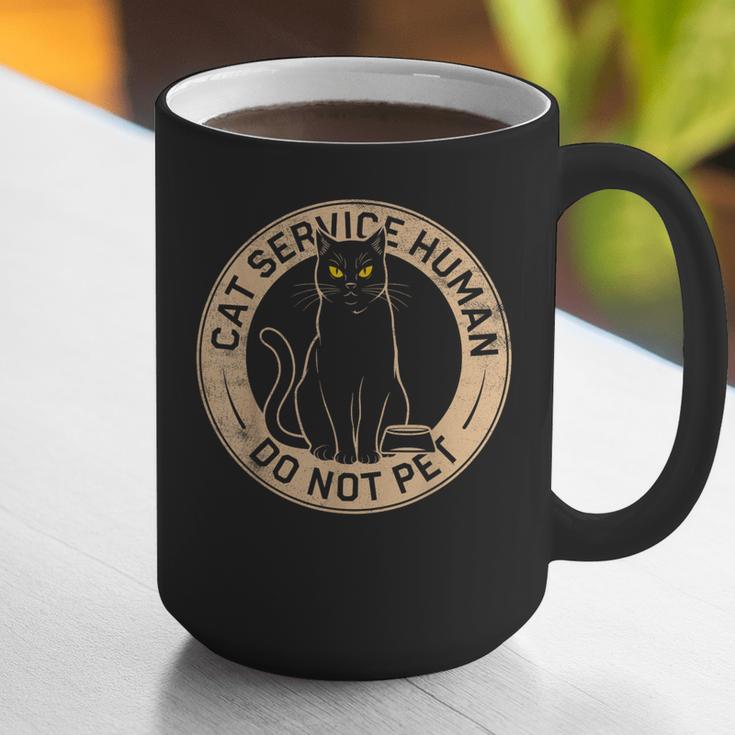Cute Introvert Cat Service Human Do Not Pet Cat Joke Graphic Print Coffee Mug Cute Introvert Cat Service Human Do Not Pet Cat Joke Graphic Print Coffee Mug