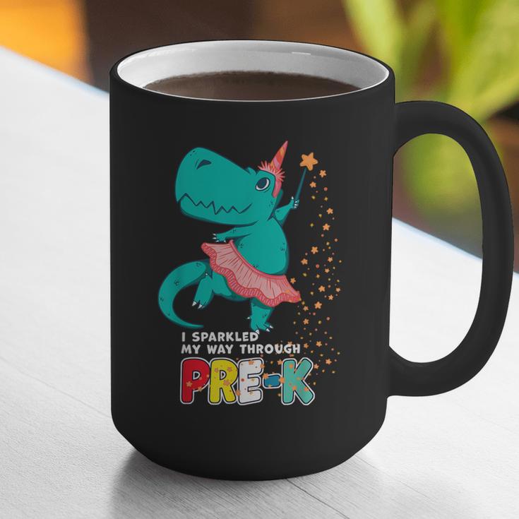 Cute Magical Ballerina Dino Unicorn Pre-K Graduation Graphic Print Coffee Mug