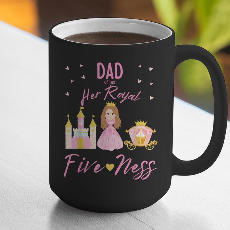 Dad 5th Birthday Her Royal Fiveness Princess Matching Graphic Print Coffee Mug