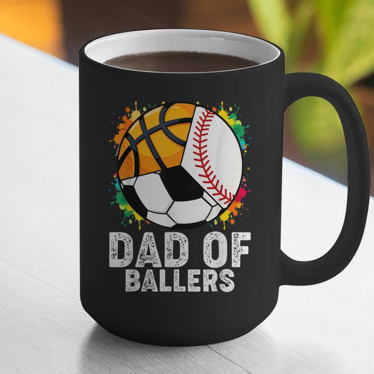 Dad Of Ballers Baseball Soccer Basketball Dad Graphic Print Coffee Mug