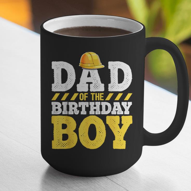 Dad Of The Birthday Boy Construction Birthday Party Hat Men Graphic Print Coffee Mug