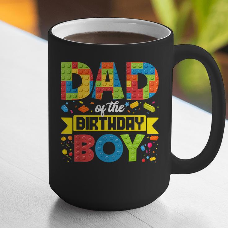 Dad Of The Birthday Boy Master Builder Kids Building Blocks Graphic Print Coffee Mug