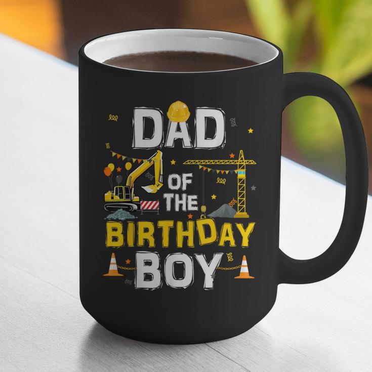 Dad Of The Birthday Boy Matching Construction Crew B-Day Graphic Print Coffee Mug