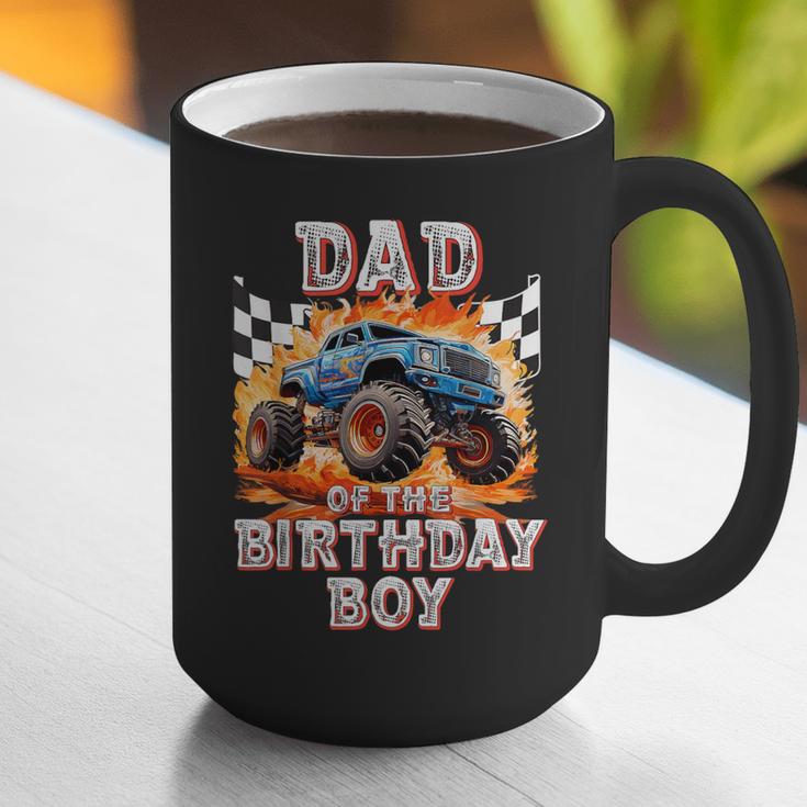 Dad Of The Birthday Boy Monster Truck Birthday Graphic Print Coffee Mug