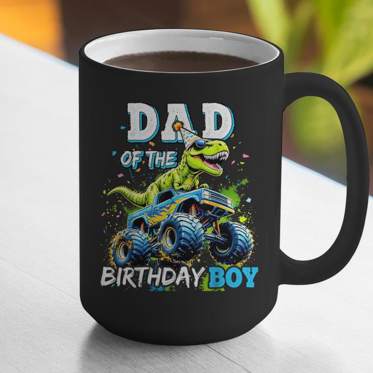 Dad Of The Birthday Boy Monster Truck Dinosaur PartyRex Graphic Print Coffee Mug