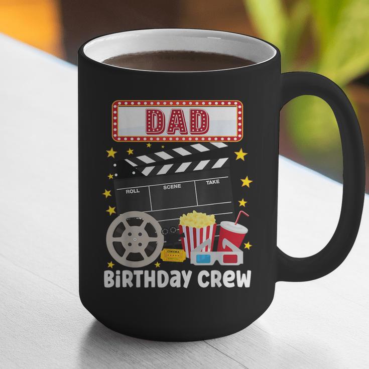 Dad Birthday Crew Movie Night Theme Matching Party Graphic Print Coffee Mug