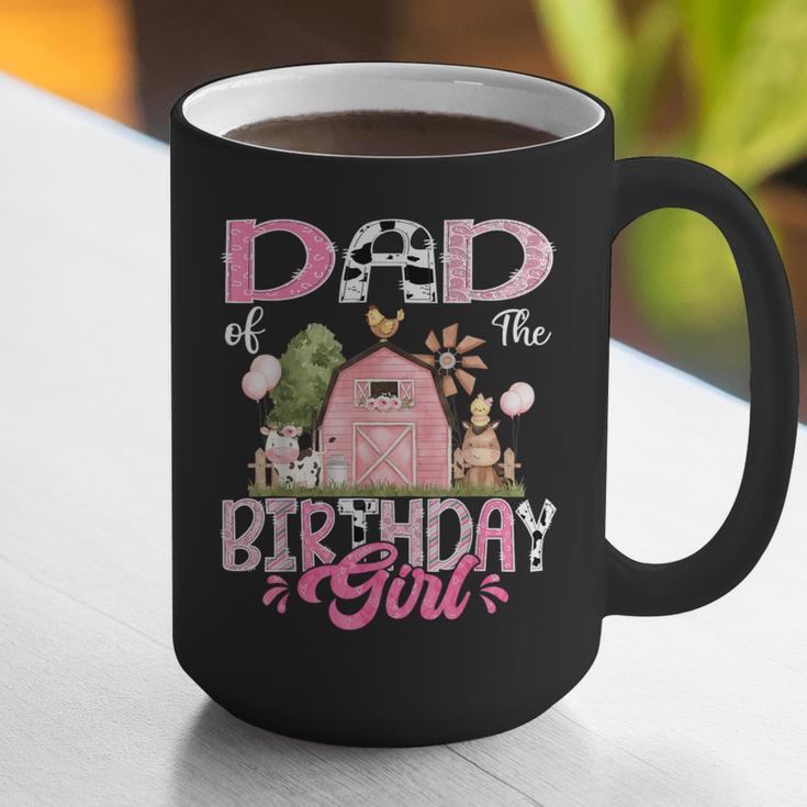 Dad Of The Birthday Girl 1St Birthday Pink Cow Farm Graphic Print Coffee Mug