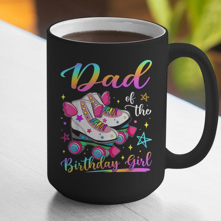 Dad Of The Birthday Girl Rolling Skate Family Matching Graphic Print Coffee Mug