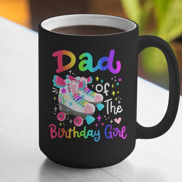 Dad Of The Birthday Girl Skater Roller Skate Family Party Graphic Print Coffee Mug