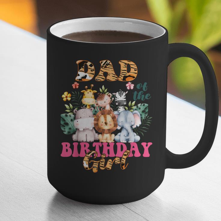 Dad Of The Birthday Girl Zoo Theme Animal Party Safari Cool Graphic Print Coffee Mug