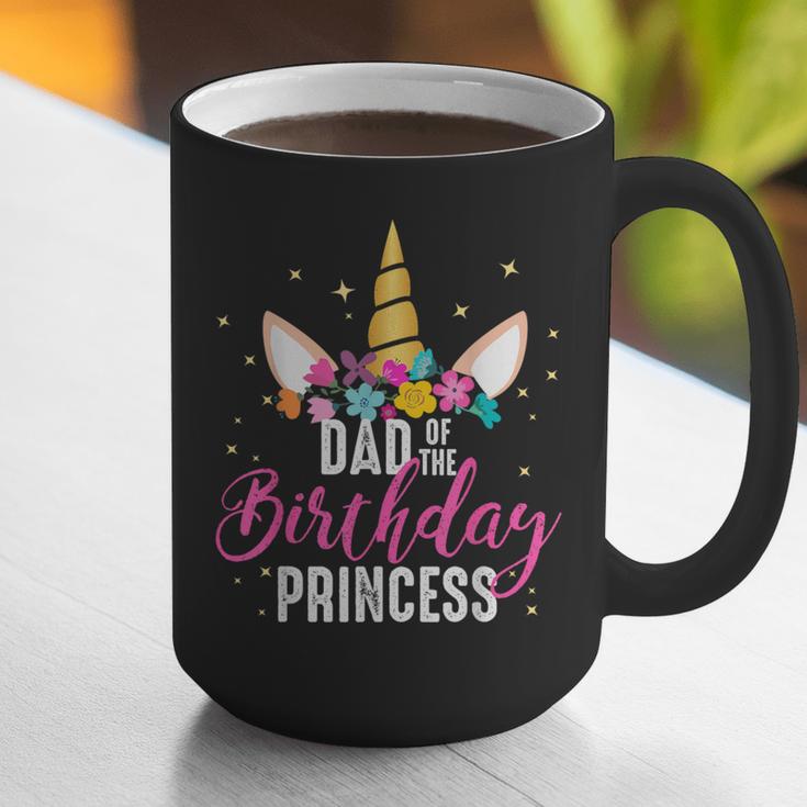 Dad Of The Birthday Princess Father Unicorn Birthday Graphic Print Coffee Mug