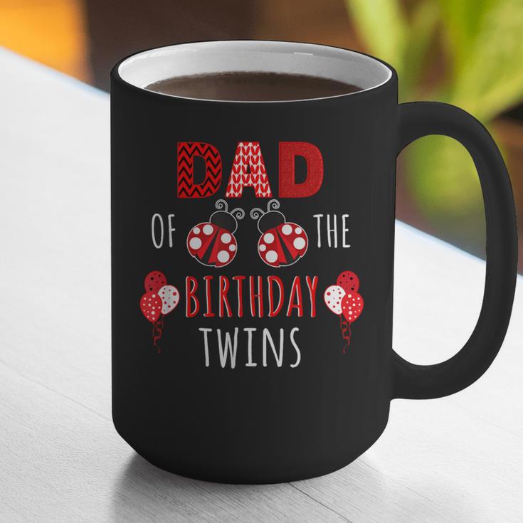 Dad Of The Birthday Twins Ladybug Birthday Family Matching Graphic Print Coffee Mug