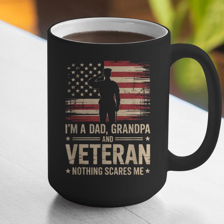 Im A Dad Grandpa And A Veteran Nothing Scares Me Veteran Graphic Print Coffee Mug